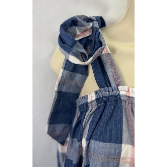 NWT - Maternity HATCH The Alexia Dress in Blueberry Plaid - Picture 3 of 16